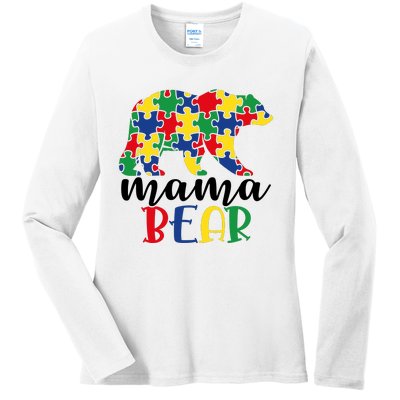 Mama Papa Bear Ladies Long Sleeve Shirt