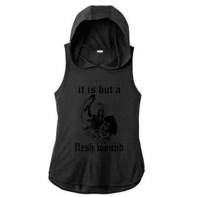 MONTY PYTHON BLACK KNIGHT Ladies PosiCharge Tri-Blend Wicking Draft Hoodie Tank