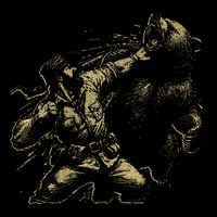 Man Punching Bear Funny Retro Vintage Hunting Sweatshirt