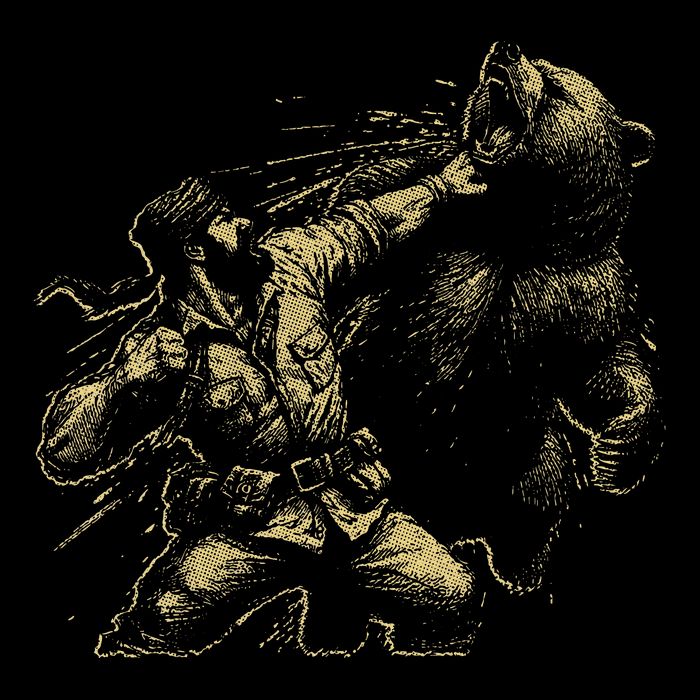 Man Punching Bear Funny Retro Vintage Hunting Sweatshirt