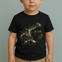 Man Punching Bear Funny Retro Vintage Hunting Toddler T-Shirt