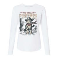 Meowdy Partner Cowboy Cat Vintage Womens Cotton Relaxed Long Sleeve T-Shirt