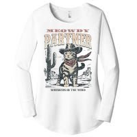 Meowdy Partner Cowboy Cat Vintage Women's Perfect Tri Tunic Long Sleeve Shirt