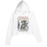 Meowdy Partner Cowboy Cat Vintage Crop Fleece Hoodie