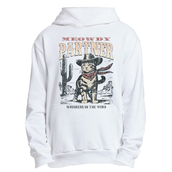 Meowdy Partner Cowboy Cat Vintage Urban Pullover Hoodie