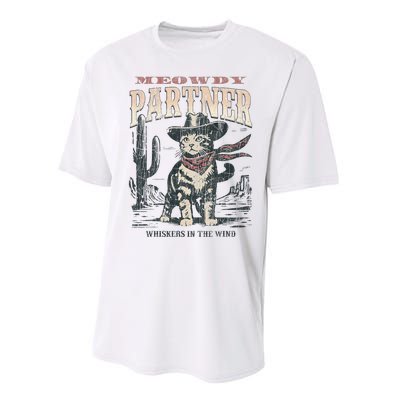 Meowdy Partner Cowboy Cat Vintage Performance Sprint T-Shirt