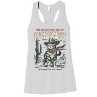 Meowdy Partner Cowboy Cat Vintage Women's Racerback Tank