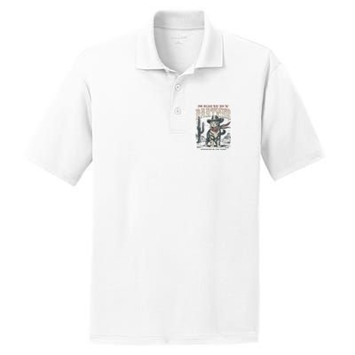 Meowdy Partner Cowboy Cat Vintage PosiCharge RacerMesh Polo