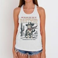 Meowdy Partner Cowboy Cat Vintage Women's Knotted Racerback Tank