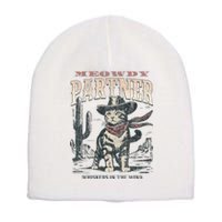 Meowdy Partner Cowboy Cat Vintage Short Acrylic Beanie