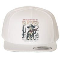 Meowdy Partner Cowboy Cat Vintage Wool Snapback Cap