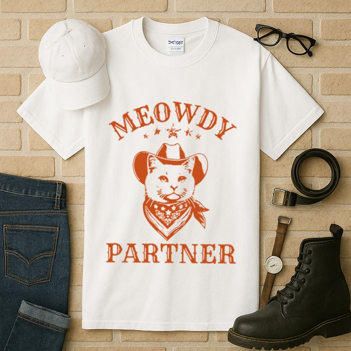 Meowdy Partner Cowboy Cat Vintage Cowboy Tall T-Shirt