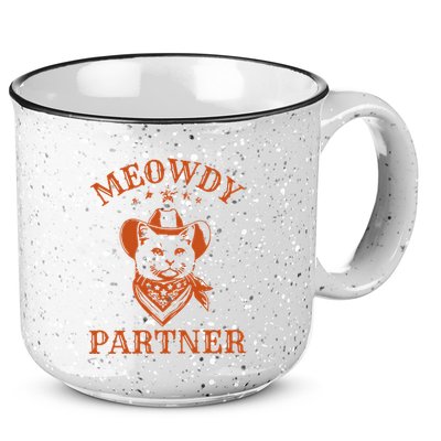 Meowdy Partner Cowboy Cat Vintage Cowboy 15oz Campfire Ceramic Mug