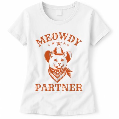 Meowdy Partner Cowboy Cat Vintage Cowboy Womens T-Shirt