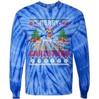 Merry Pugging Christmas Santa Claus Pug Dog Xmas Tree Lights Gift Tie-Dye Long Sleeve Shirt