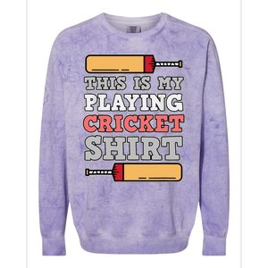 My Playing Cricket Sports Player Lover Team Coach Graphic Colorblast Crewneck Sweatshirt