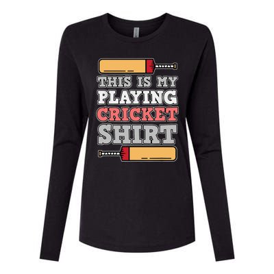 My Playing Cricket Sports Player Lover Team Coach Graphic Womens Cotton Relaxed Long Sleeve T-Shirt