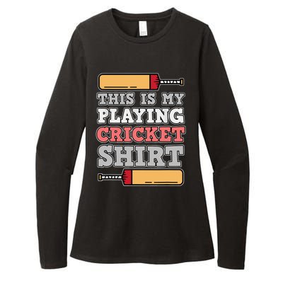 My Playing Cricket Sports Player Lover Team Coach Graphic Womens CVC Long Sleeve Shirt