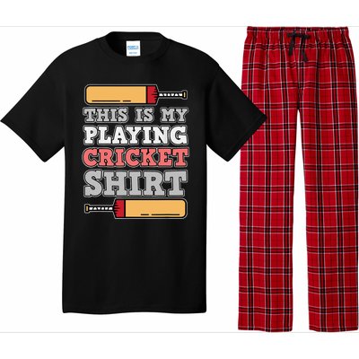 My Playing Cricket Sports Player Lover Team Coach Graphic Pajama Set