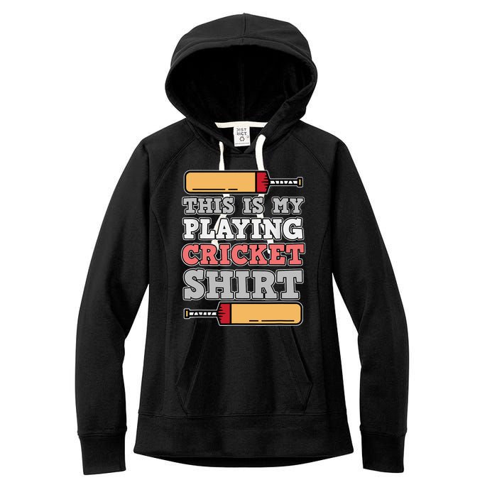 My Playing Cricket Sports Player Lover Team Coach Graphic Women's Fleece Hoodie