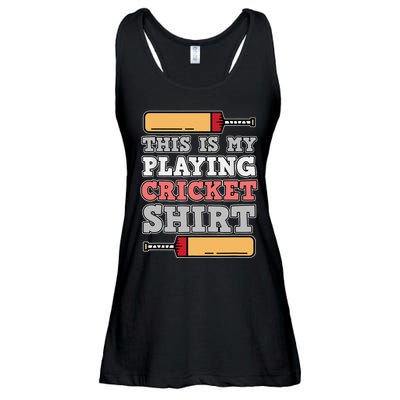 My Playing Cricket Sports Player Lover Team Coach Graphic Ladies Essential Flowy Tank