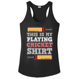 My Playing Cricket Sports Player Lover Team Coach Graphic Ladies PosiCharge Competitor Racerback Tank