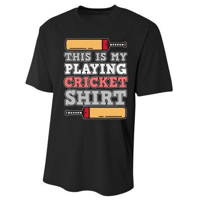 My Playing Cricket Sports Player Lover Team Coach Graphic Performance Sprint T-Shirt