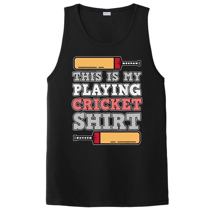 My Playing Cricket Sports Player Lover Team Coach Graphic PosiCharge Competitor Tank