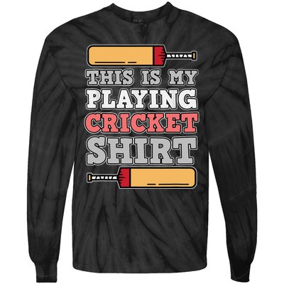 My Playing Cricket Sports Player Lover Team Coach Graphic Tie-Dye Long Sleeve Shirt