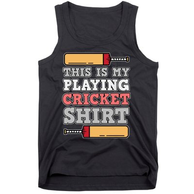 My Playing Cricket Sports Player Lover Team Coach Graphic Tank Top