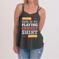 My Playing Cricket Sports Player Lover Team Coach Graphic Women's Strappy Tank