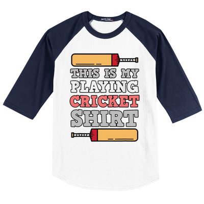 My Playing Cricket Sports Player Lover Team Coach Graphic Baseball Sleeve Shirt