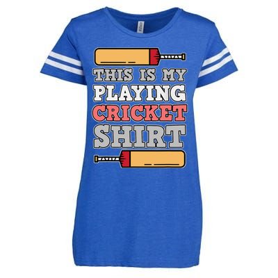 My Playing Cricket Sports Player Lover Team Coach Graphic Enza Ladies Jersey Football T-Shirt