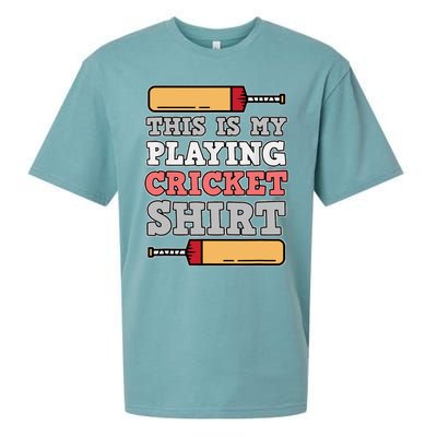 My Playing Cricket Sports Player Lover Team Coach Graphic Sueded Cloud Jersey T-Shirt