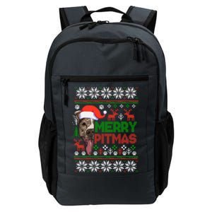 Merry Pitmas Christmas Pitbull Ugly Style Cute Gift Daily Commute Backpack