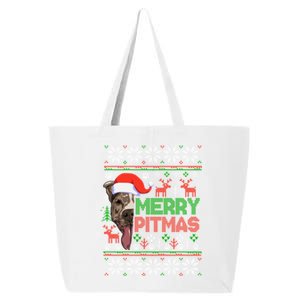 Merry Pitmas Christmas Pitbull Ugly Style Cute Gift 25L Jumbo Tote