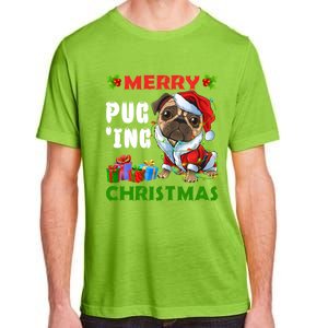 Merry PugIng Christmas Santa Pug Dog Christmas Tree Lights Gift Adult ChromaSoft Performance T-Shirt