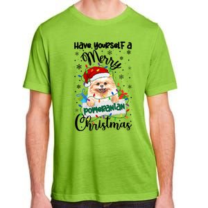 Merry Pomeranian Christmas Pomeranian Xmas Party Meaningful Gift Adult ChromaSoft Performance T-Shirt