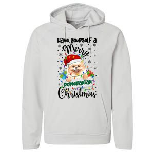 Merry Pomeranian Christmas Pomeranian Xmas Party Meaningful Gift Performance Fleece Hoodie