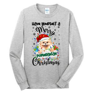 Merry Pomeranian Christmas Pomeranian Xmas Party Meaningful Gift Tall Long Sleeve T-Shirt