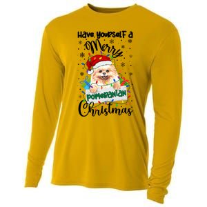 Merry Pomeranian Christmas Pomeranian Xmas Party Meaningful Gift Cooling Performance Long Sleeve Crew