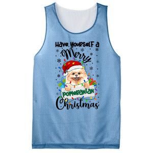 Merry Pomeranian Christmas Pomeranian Xmas Party Meaningful Gift Mesh Reversible Basketball Jersey Tank