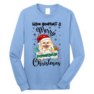 Merry Pomeranian Christmas Pomeranian Xmas Party Meaningful Gift Long Sleeve Shirt