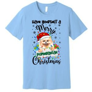 Merry Pomeranian Christmas Pomeranian Xmas Party Meaningful Gift Premium T-Shirt