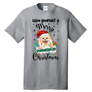 Merry Pomeranian Christmas Pomeranian Xmas Party Meaningful Gift Tall T-Shirt