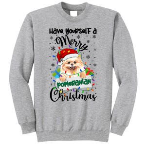 Merry Pomeranian Christmas Pomeranian Xmas Party Meaningful Gift Tall Sweatshirt