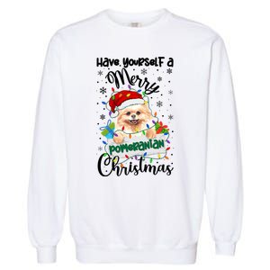 Merry Pomeranian Christmas Pomeranian Xmas Party Meaningful Gift Garment-Dyed Sweatshirt