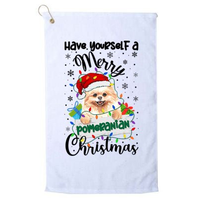 Merry Pomeranian Christmas Pomeranian Xmas Party Meaningful Gift Golf Towel