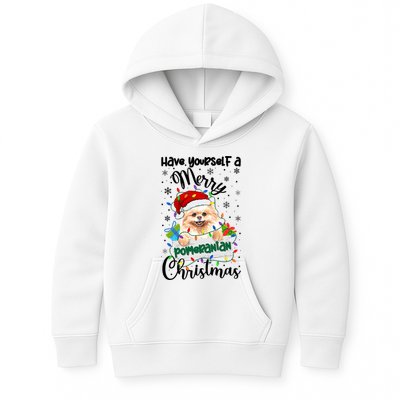Merry Pomeranian Christmas Pomeranian Xmas Party Meaningful Gift Kids Hoodie