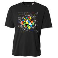 Melting Puzzle Cube Speed Cuber Physics Math Game 80s Retro Cooling Performance Crew T-Shirt